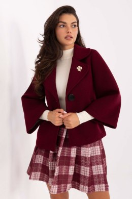 Płaszcz Damski Model IT-KR-FL8159.24 Bordo - Rue Paris Rue Paris