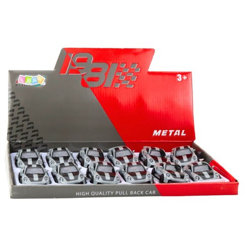 Samochód Wyścigowy Metalowy Napęd Otwierane Drzwi Szary GTRS 1:43 LEAN TOYS