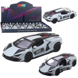 Samochód Wyścigowy Sportowy Metalowy Napęd Otwierane Drzwi Szary 1:32 LEAN TOYS