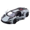 Samochód Wyścigowy Sportowy Metalowy Napęd Otwierane Drzwi Szary 1:32 LEAN TOYS