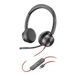 Słuchawki z mikrofonem Poly Blackwire 8225 Stereo USB-C Headset + adapter USB-C/A Poly