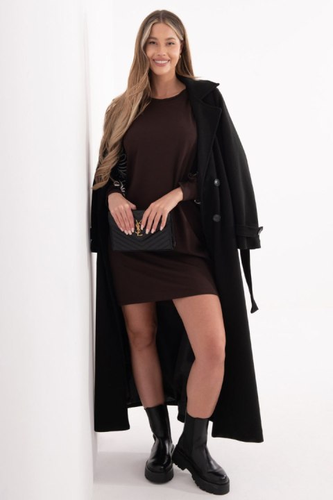 Sukienka Model RV-SK-A1064.95 Dark Brown - Rue Paris Rue Paris