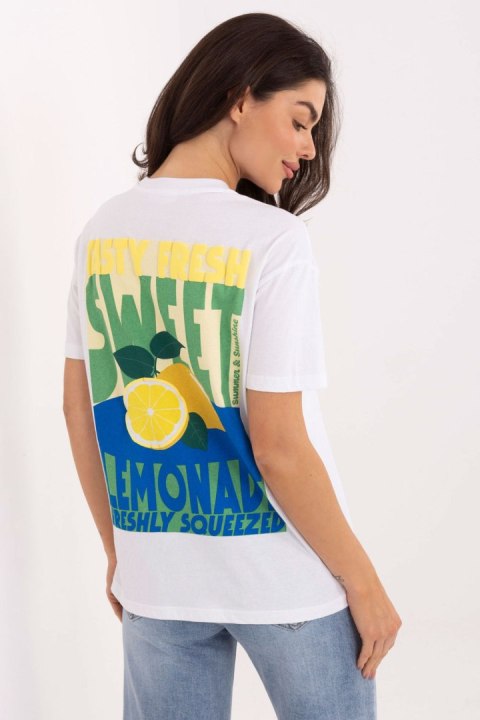Tshirt Damski Model D12022AH02645W White/Yellow - Sublevel Sublevel