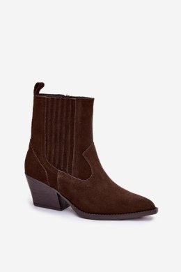 Botki Model Dylira 6350 Czekolada - Step in style Step in style