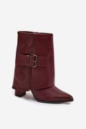 Botki Model Ylenara DA162P Bordo - Step in style Step in style