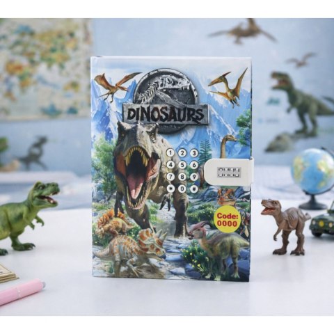 Pamiętnik Notatnik Na Kod Dinozaury Melodie Kolorowe Strony LEAN Toys