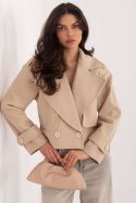 Płaszcz Damski Model IT-KR-A9558.62 Beige - Rue Paris Rue Paris