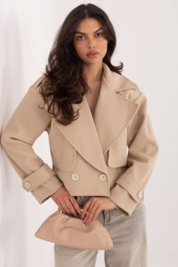 Płaszcz Damski Model IT-KR-A9558.62 Beige - Rue Paris Rue Paris