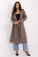 Płaszcz Damski Model IT-PL-A8393.81 Dark Beige - Rue Paris Rue Paris