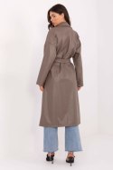 Płaszcz Damski Model IT-PL-A8393.81 Dark Beige - Rue Paris Rue Paris