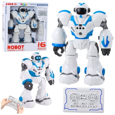 Robot Interaktywny Zdalnie Sterowany RC 16 Funkcji Światła Dźwięki Niebieski LEAN Toys