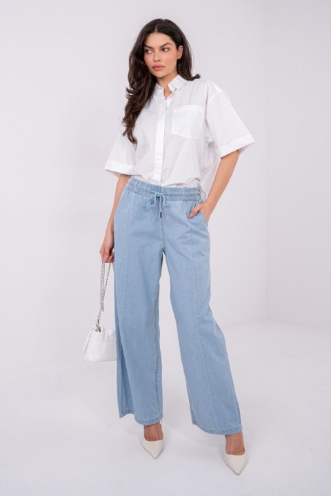 Spodnie Jeansy Damskie Model D80038BB62627L220 Light_Blue - Sublevel Sublevel