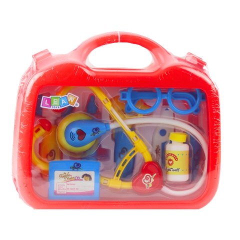 Zestaw Małego Doktora W Walizce Akcesoria Medyczne Światła 9 el. LEAN Toys