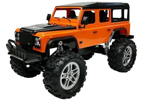 Auto Zdalnie Sterowane Land Rover Defender R/C Pomarańczowe 1:14 Double E Auto Zdalnie Sterowane Land Rover Defender R/C Pomarańczowe 1:14 Double E