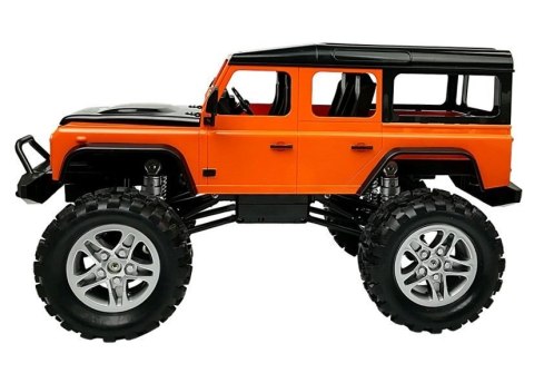 Auto Zdalnie Sterowane Land Rover Defender R/C Pomarańczowe 1:14 Double E Auto Zdalnie Sterowane Land Rover Defender R/C Pomarańczowe 1:14 Double E