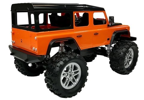 Auto Zdalnie Sterowane Land Rover Defender R/C Pomarańczowe 1:14 Double E Auto Zdalnie Sterowane Land Rover Defender R/C Pomarańczowe 1:14 Double E