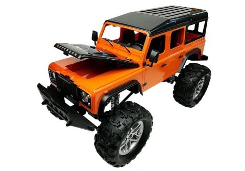 Auto Zdalnie Sterowane Land Rover Defender R/C Pomarańczowe 1:14 Double E Auto Zdalnie Sterowane Land Rover Defender R/C Pomarańczowe 1:14 Double E