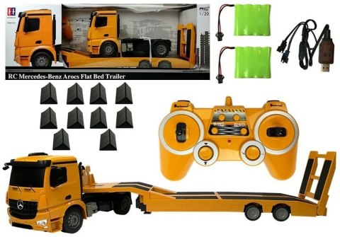Ciężarówka Burtowa Laweta Mercedes Arocs Zdalnie Sterowana 2.4 GHz Żółta Double E Ciężarówka Burtowa Laweta Mercedes Arocs Zdalnie Sterowana 2.4 GHz Żółta Double E