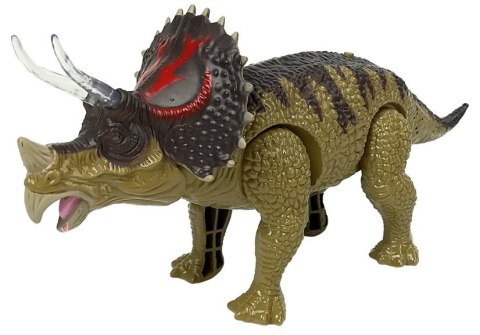 Dinozaur Triceratops Zielony Na Baterie LEAN Toys Dinozaur Triceratops Zielony Na Baterie LEAN Toys