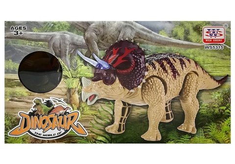 Dinozaur Triceratops Zielony Na Baterie LEAN Toys Dinozaur Triceratops Zielony Na Baterie LEAN Toys