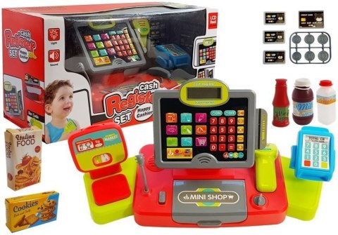 Kasa Sklepowa dla dzieci Czarno-Czerwona LEAN Toys Kasa Sklepowa dla dzieci Czarno-Czerwona LEAN Toys