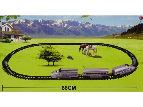 Pociąg Kolejka na Baterie ze Światłami i Dźwiękiem LEAN Toys Pociąg Kolejka na Baterie ze Światłami i Dźwiękiem LEAN Toys