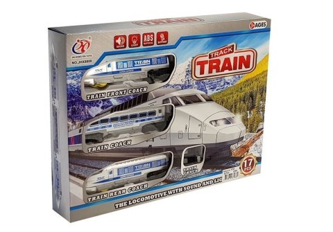 Pociąg Kolejka na Baterie ze Światłami i Dźwiękiem LEAN Toys Pociąg Kolejka na Baterie ze Światłami i Dźwiękiem LEAN Toys