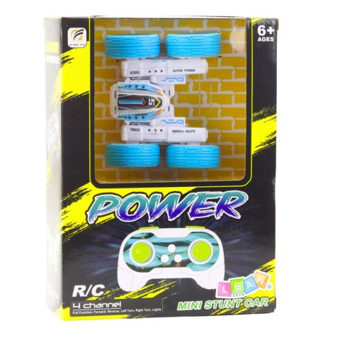 Auto Terenowe Akrobatyczne Zdalnie Sterowane 360° Niebieskie 1:32 LEAN Toys