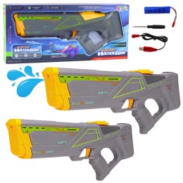 Elektryczny Pistolet Karabin Na Wodę 550 ml Zasięg 10m Szary LEAN Toys