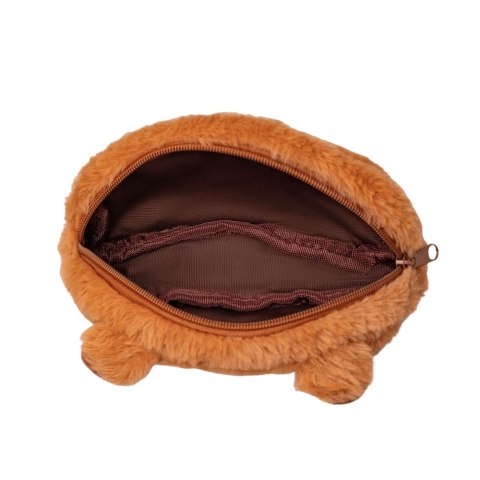 Pluszowy Miękki Piórnik Kapibara Jednokomorowy Brązowy 19 x 10 cm LEAN
