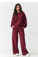 Spodnie Komplet Model M890 Bordo - Makadamia Makadamia