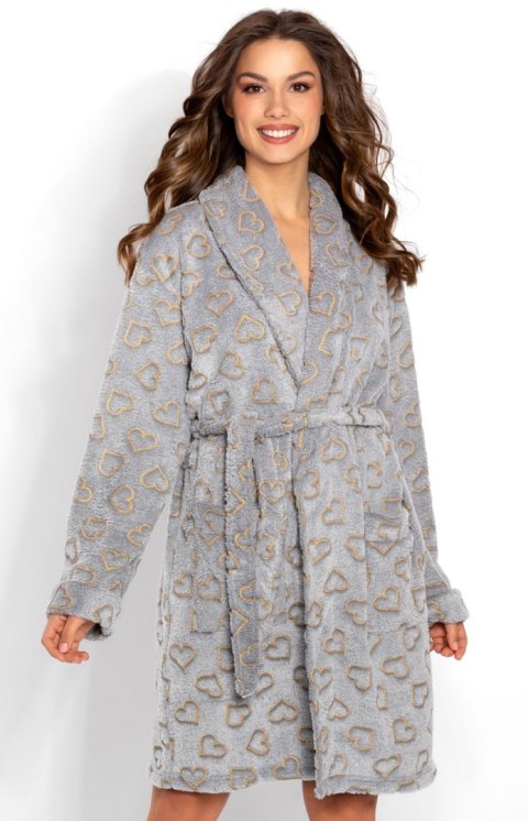Szlafrok Damski Model Luna Grey - Momenti Per Me Momenti Per Me