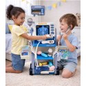 Zestaw Małego Doktora Wózek Medyczny RTG EKG Światła Niebieski 16 el. LEAN Toys