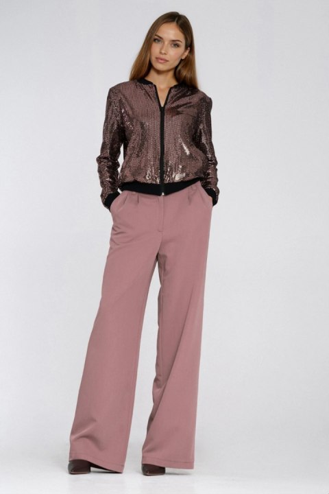 Cekinowa rozpinana bluza BL14 Miedziany - Nife Nife