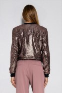 Cekinowa rozpinana bluza BL14 Miedziany - Nife Nife