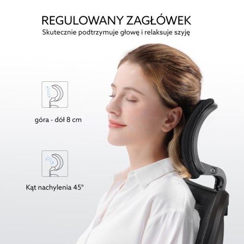 Fotel ergonomiczny ANGEL biurowy obrotowy eurOpa plus z podnóżkiem ANGEL