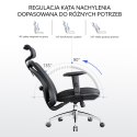 Fotel ergonomiczny ANGEL biurowy obrotowy eurOpa plus z podnóżkiem ANGEL