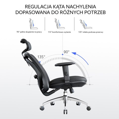 Fotel ergonomiczny ANGEL biurowy obrotowy eurOpa plus z podnóżkiem ANGEL