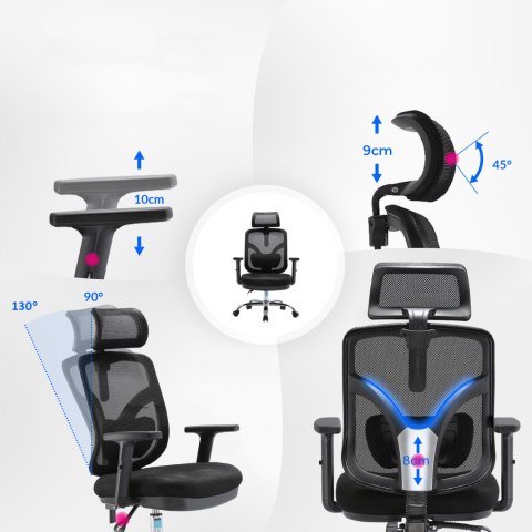 Fotel ergonomiczny ANGEL biurowy obrotowy jOkasta Czerwona ANGEL