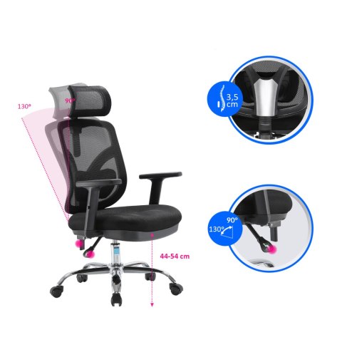 Fotel ergonomiczny ANGEL biurowy obrotowy jOkasta Niebieska ANGEL