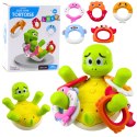 Interaktywna Zabawka Do Kąpieli Żółw Z Fontanną Kolorowe Kółka LEAN Toys