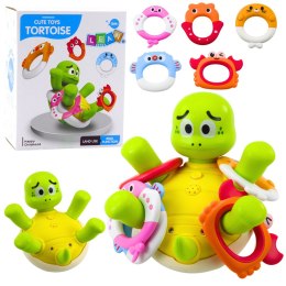 Interaktywna Zabawka Do Kąpieli Żółw Z Fontanną Kolorowe Kółka LEAN Toys