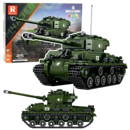 Klocki Konstrukcyjne Czołg Wojskowy Sherman M4A3E8 Skala 1:30 839 el. LEAN Toys