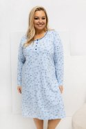 Koszula Nocna Plus Size Model DU-KN-FP-604.10 Light Blue - Forever Pink Forever Pink