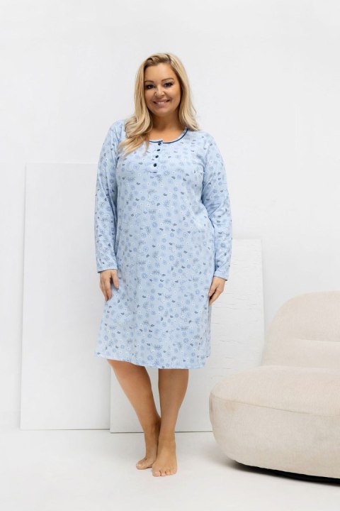 Koszula Nocna Plus Size Model DU-KN-FP-604.10 Light Blue - Forever Pink Forever Pink