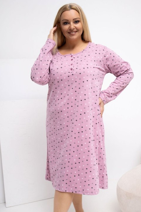 Koszula Nocna Plus Size Model DU-KN-FP-607.04P Dark Pink - Forever Pink Forever Pink