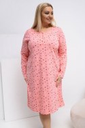 Koszula Nocna Plus Size Model DU-KN-FP-607.04P-brzoskwiniowy - Forever Pink Forever Pink