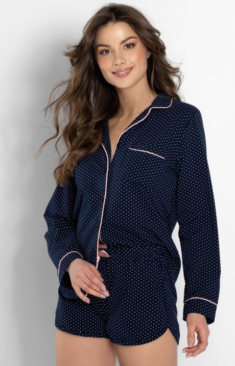 Piżama Damska Model Positive Vibes Navy - Momenti Per Me Momenti Per Me