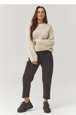 Spodnie Damskie Model C33 Czekolada - Makadamia Makadamia