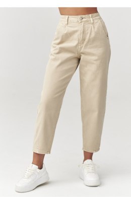 Spodnie Jeansy Damskie Model C31 Beige - Makadamia Makadamia